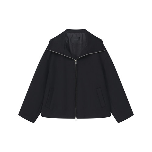 冬季新款短款毛呢夹克外套男士拉链宽松时尚高领羊毛呢子外套潮流 - 图3