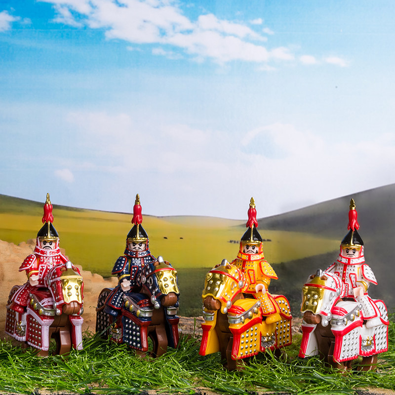 儿童拼图中古清朝八旗士兵黄旗清军第三方KT1095拼装积木人仔玩具,淘宝优惠券,粉丝福利购,淘宝优惠卷