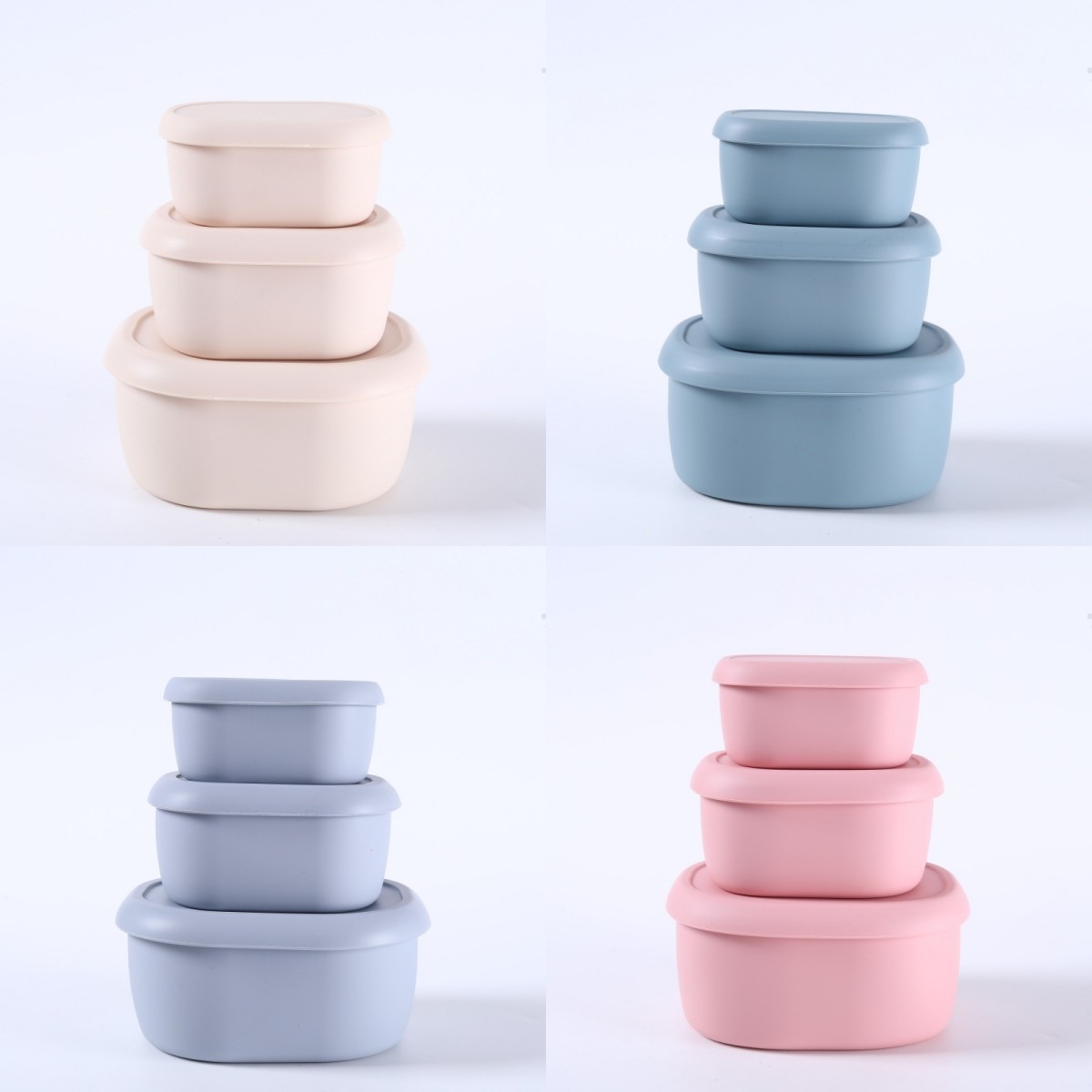 高颜值食品级硅胶冷藏饭盒微波减脂餐密封上班学生水果便当盒保鲜,淘宝优惠券,粉丝福利购,淘宝优惠卷