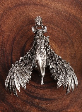 万圣节欧美男士女士吊坠嘻哈街舞项链饰品展翅天使恶魔女神传说