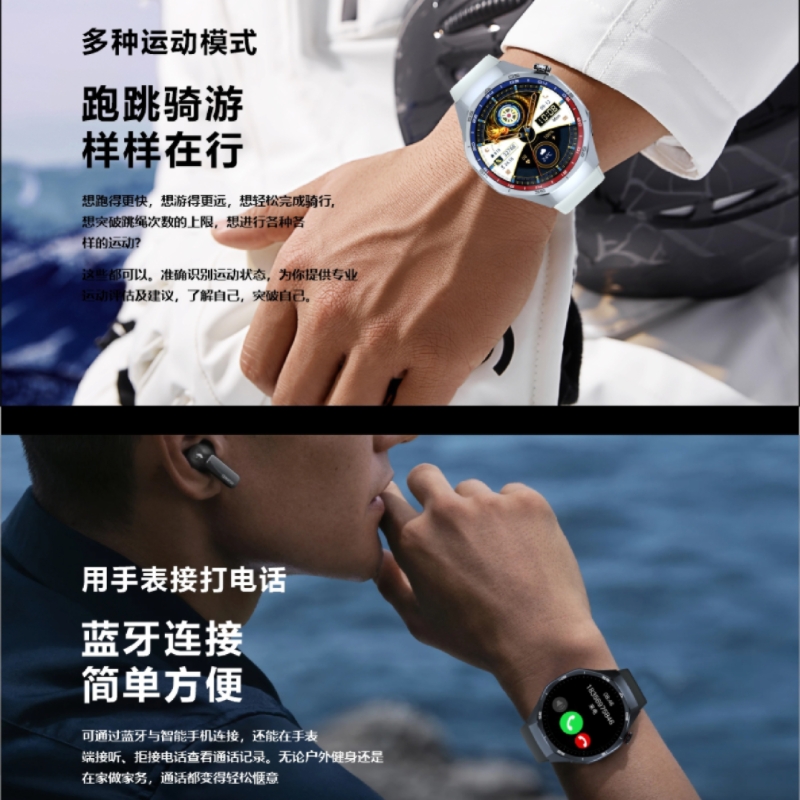 华强北新款watch gt5pro智能手表oled男款ht32运动gt4max保时捷 - 图1