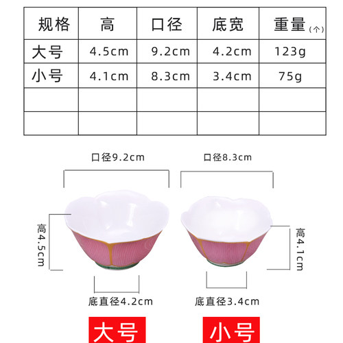 陶瓷描金莲花供水碗莲花碗八供碗斋碗供碗宗教供杯 - 图0