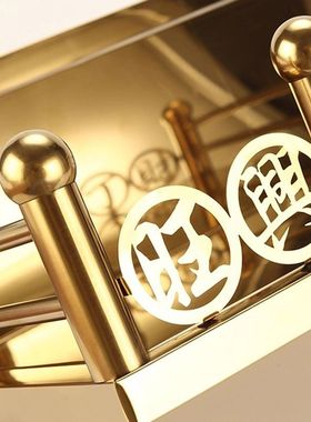 不锈钢壁挂式佛龛家用招财供奉神龛客厅供香炉神位架金色贡台摆件