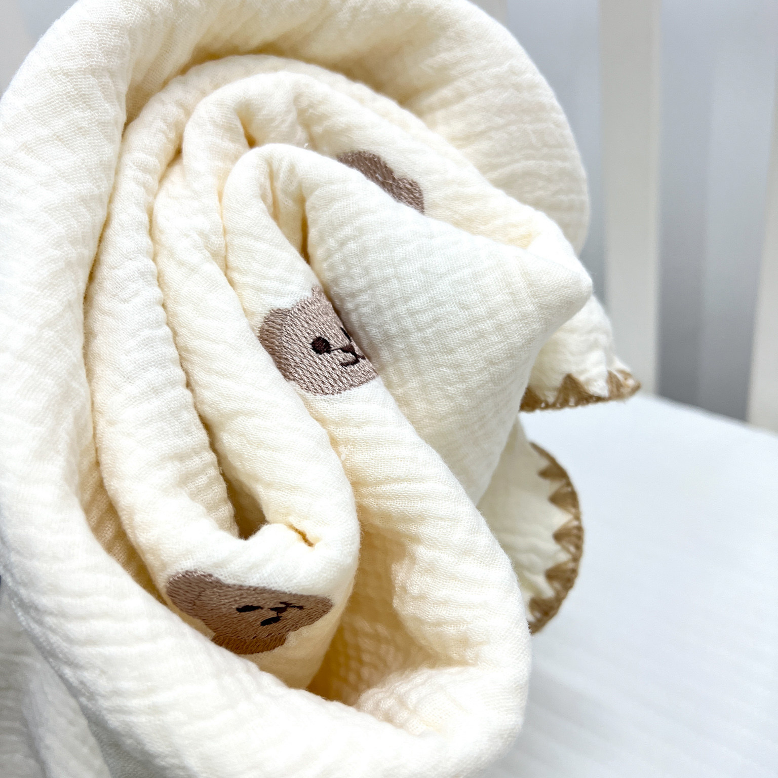 婴儿抱被纯棉新生儿产房包裹巾单纱布刺绣宝宝盖毯初生儿外出包被,淘宝优惠券,粉丝福利购,淘宝优惠卷