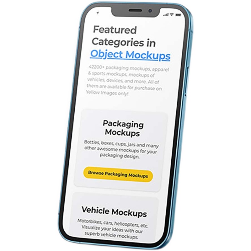 手机应用app页面展示psd样机智能图层vis标签贴图yellowimage素材 - 图3