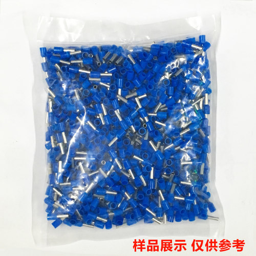 国标紫铜E-7508欧式端子针形端子管形端子管型接线端子插针1000只 - 图1