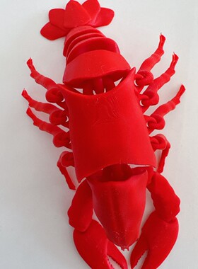 跨境新品3D龙虾仿真动物玩偶儿童