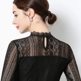 Кружевной шелковый приятный телу утепленный осенний лонгслив