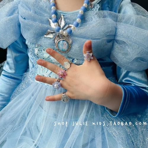 Японское детское кольцо для принцессы, детский мультяшный аксессуар, ювелирное украшение, подарочная коробка