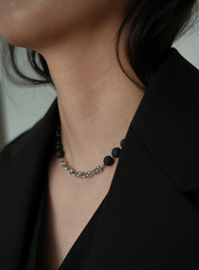 山醍SHANTI•马蹄扣天然石拼接项链/Fruchte多果/45cm/17cm