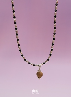 香珠项链手作银饰中性日系藏风