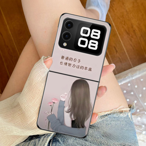 适用华为novaFlipS手机壳nova Flip S折叠屏新款高颜值防摔保护套钞票就是梦想鲜花网红个性时尚创意硬壳女潮 - 图3