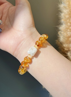 天然黄塔晶水晶手链转运旺事业