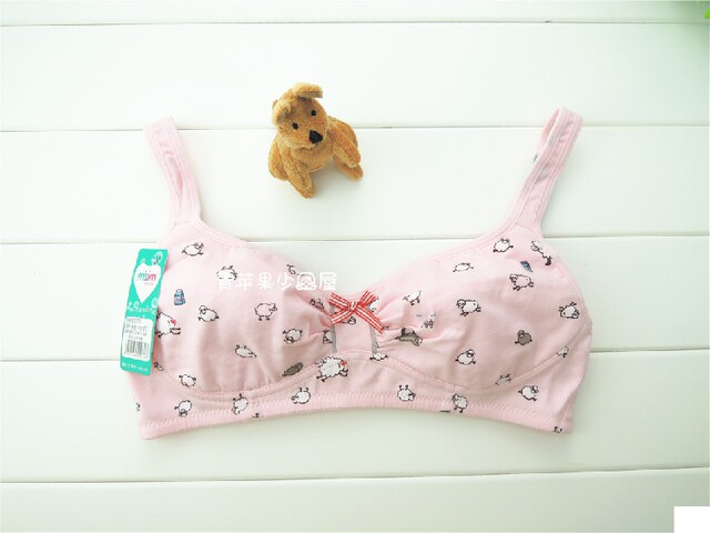Pure cotton student development period cute style no wire bra