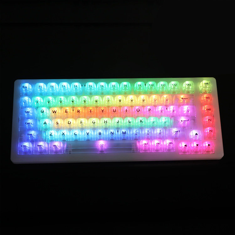 OEM高度汉白玉球帽PC全透wooting红色透明键帽61 75 98机械键盘帽,淘宝优惠券,粉丝福利购,淘宝优惠卷