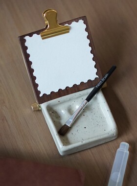 可爱迷你ins风旅行写生调色盘画板手工陶艺定制创意美术礼物家居