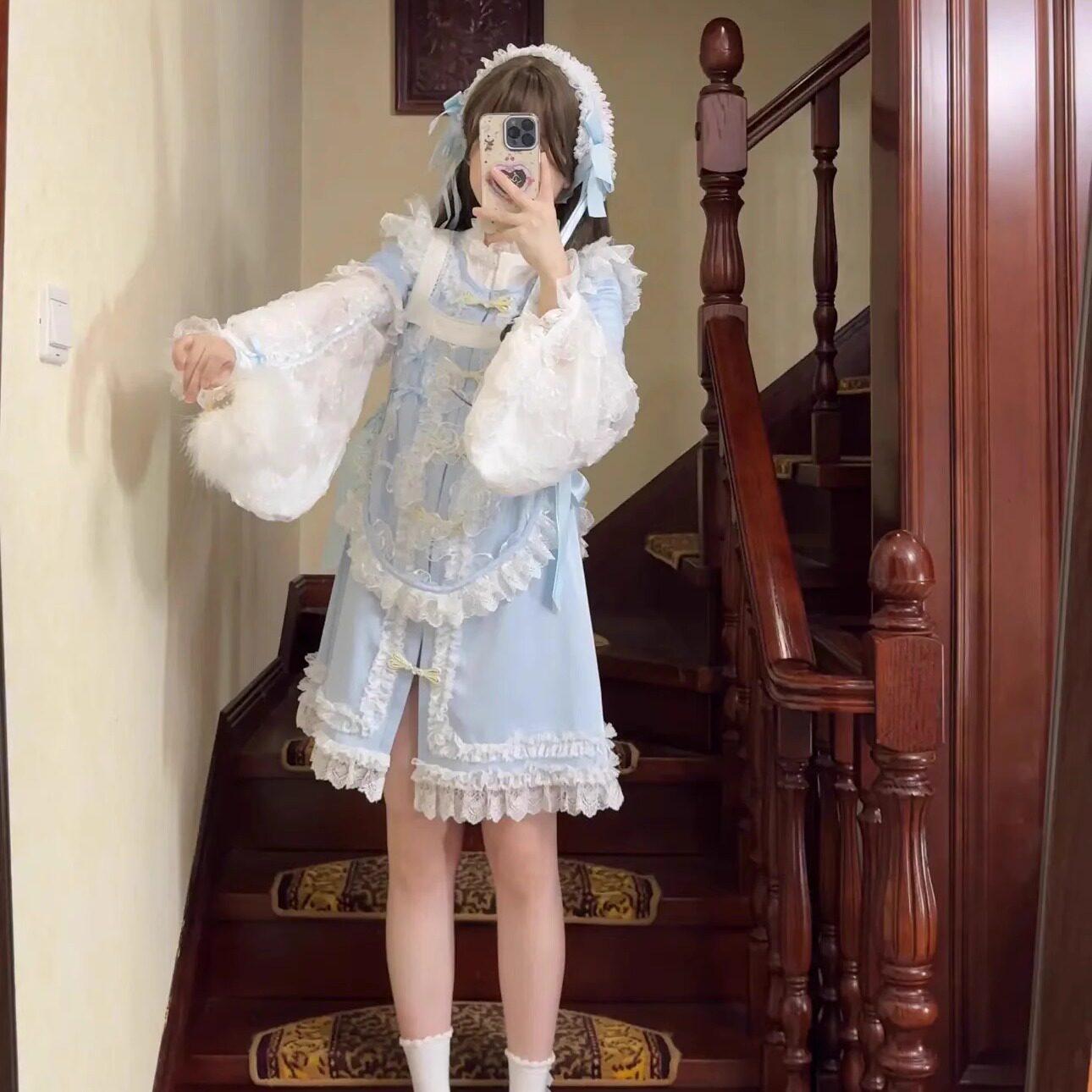 小欣原创爱丽丝的游园惊梦汉洋折衷亚文化中华风新中式国风套装裙,淘宝优惠券,粉丝福利购,淘宝优惠卷