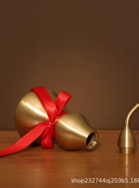 精品黄铜葫芦挂件玄关摆件开口空心黄铜光板葫芦礼品一件代发