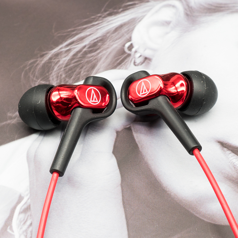 Audio Technica/鐵三角 ATH-CKB50女毒人聲平衡動鐵運動入耳式耳機手機通用蘋果魔音樂hifi耳塞猥瑣L型三角鐵