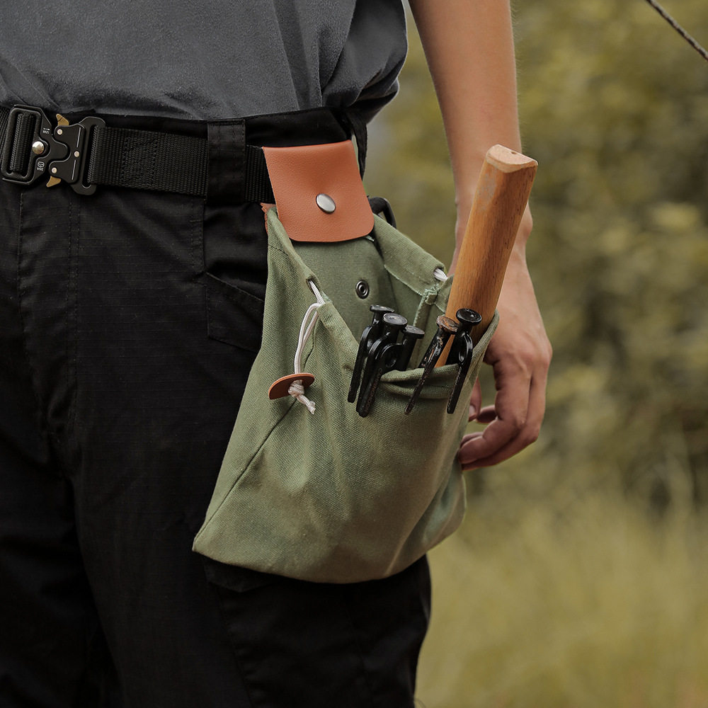 户外露营觅食袋果子采摘袋工具腰包袋束口袋折叠帆布工具收纳包,淘宝优惠券,粉丝福利购,淘宝优惠卷