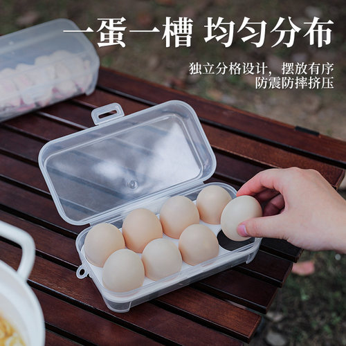 露营户外鸡蛋收纳盒便携盒子防摔外带分装盒装蛋神器保护盒 - 图0
