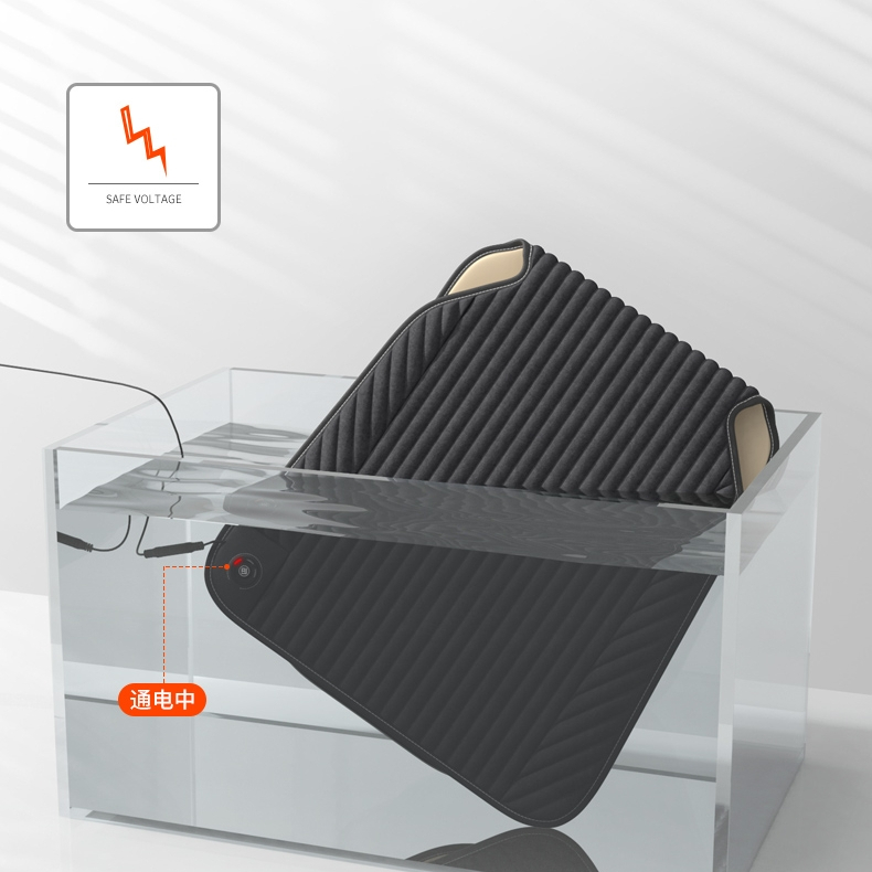 安程石墨烯加热汽车坐垫冬季毛绒货车智能座椅加热垫车内座垫