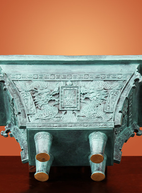 鼎盛招财铜鼎摆件聚财香炉礼品