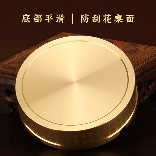 《烟灰缸》创意纯黄铜烟缸客厅家用办公室桌茶桌防摔中式高端摆件 - 图2
