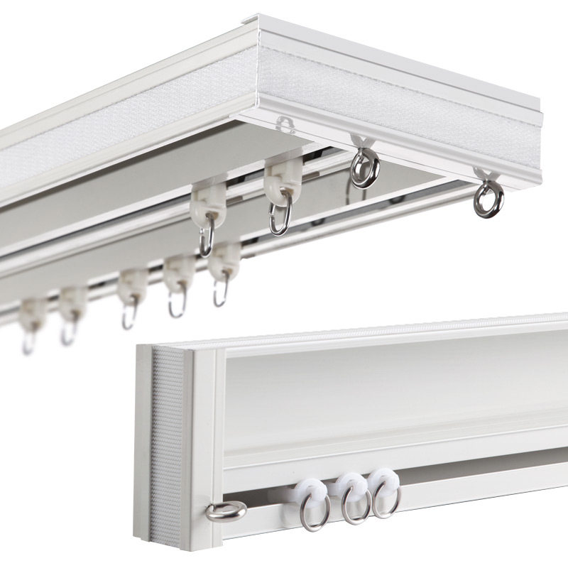 致尚窗帘轨道杆单双加幔轨顶墙装客厅飘窗直轨静音帘头窗帘盒定制,淘宝优惠券,粉丝福利购,淘宝优惠卷