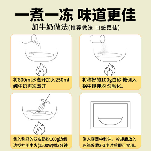 双皮奶粉果酱免煮含乳粉自制姜汁摆摊1KG红豆烘焙原料布丁冻粉 - 图1