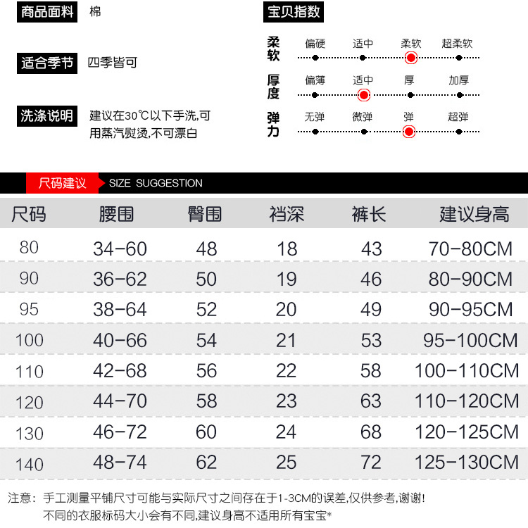 3条价春薄款纯棉秋裤儿童打底裤男童孩宝宝家居裤长裤子睡裤衬裤-图0