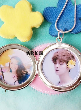 diy原创925银同学吊坠定制照片