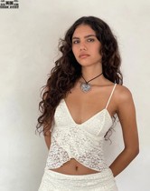 Motel Rocks womens clothing UK straight mail UO new product COJIRA lace butterfly deep V harness