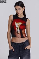 Jaded London Womens Clothing UK Direct Mail New Product Sleeveless Printed Short Vest JWT3981