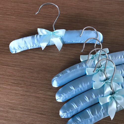 25cm 宝宝小衣架无痕包布衣架儿童服装店海绵衣服挂家用衣服撑子 - 图1
