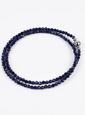 原创设计天然篮纹苏打石项链磁扣强磁力方便佩戴蓝色百搭锁骨链