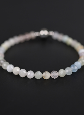 天然摩根石手链磁吸扣感应不掉色小众设计可叠戴手串女闺蜜款