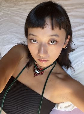 小众个性酒红色爱心项链锁骨链