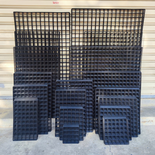 加粗黑色铁丝网片照片墙网格货架娃娃墙收纳展示超市置物架墙悬挂