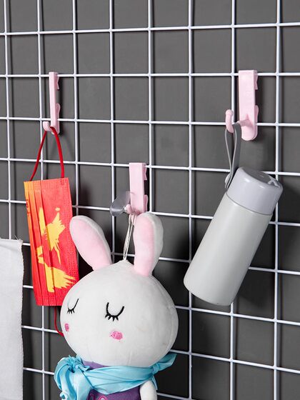 Nail-free hook mesh hook plastic double hanging