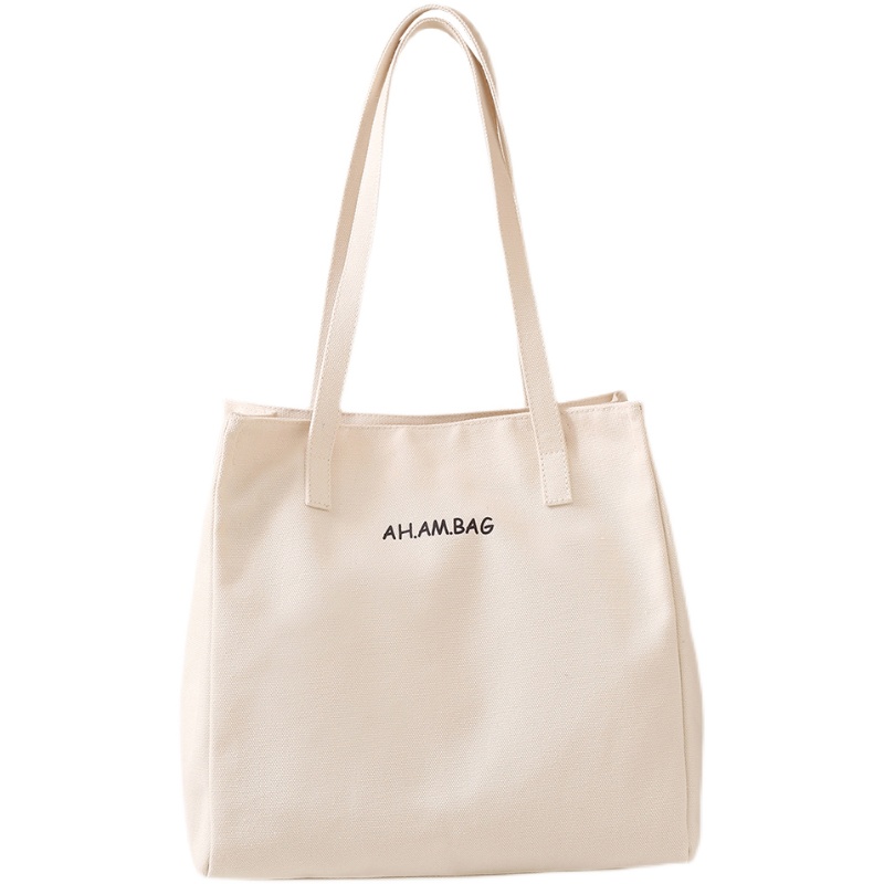 ins韩风托特包简约大容量包包女夏休闲手提百搭帆布单肩包环保袋,淘宝优惠券,粉丝福利购,淘宝优惠卷