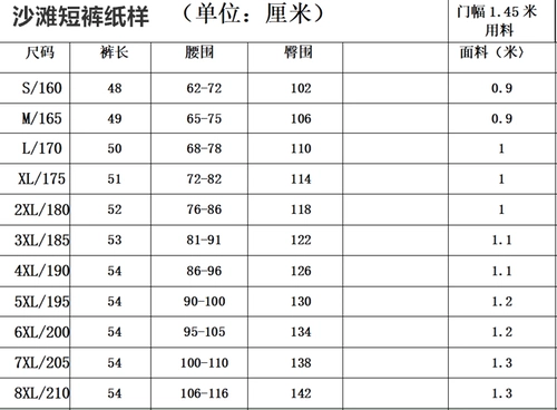 Чертежи разрезания костюмов 1: 1 Физическая модель летняя новая версия мужского пляжного брюк свободно