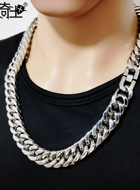 超粗定制精致钛钢男士项链不变色