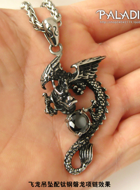 男潮国风长项链复古吊坠不变色