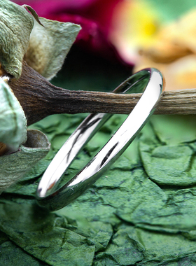 纤细戒指925纯银简约男女光面