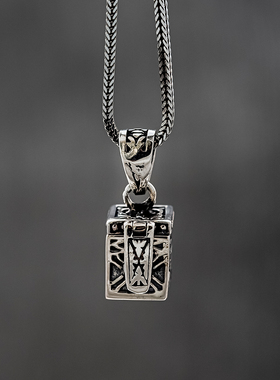 复古可打开装东西嘎乌盒吊坠纯银