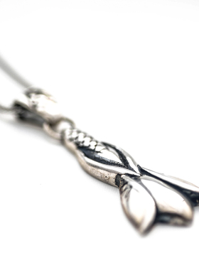 925纯银朋克风长款复古吊坠