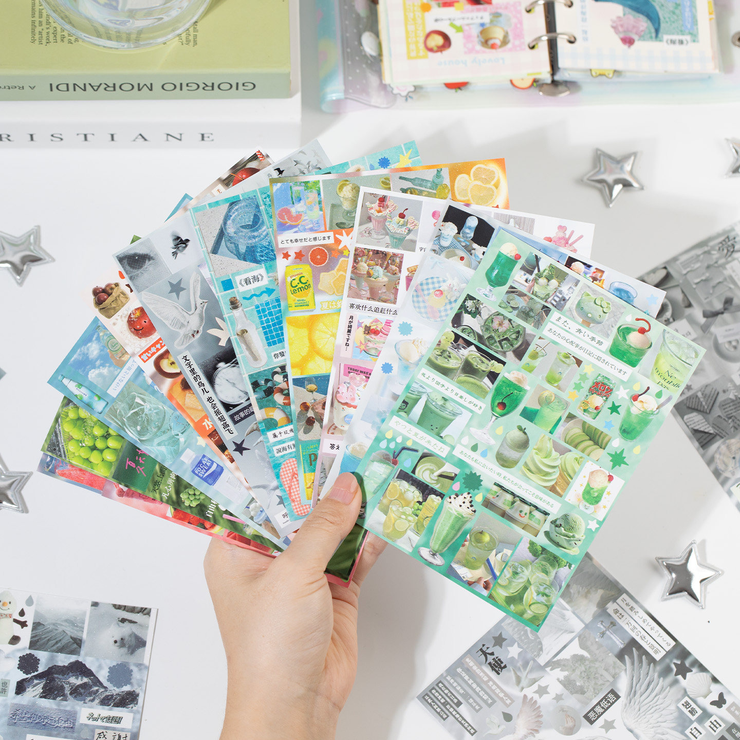 韩系手帐切模贴纸本ins梦核风景美食手账咕卡手工diy装饰素材贴画,淘宝优惠券,粉丝福利购,淘宝优惠卷