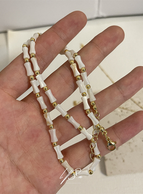 ins博主同款！法式竹节叠戴项链