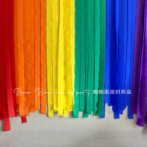 天花板彩色皱烟花纹纸幼儿园年会店铺美陈圣诞节生日背景装饰用品 - 图3